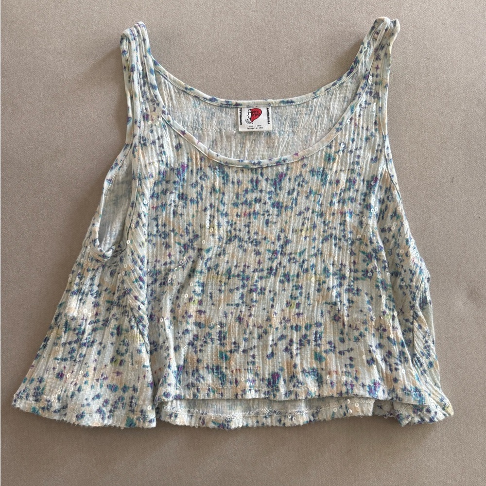 Free People Sequined Tank Top